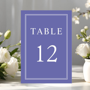 Elegant Formal Purple Lavender Wedding Table Number