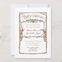 Elegant Formal Red Rose Floral Trellis Wedding