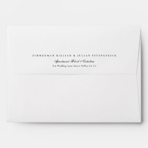 Elegant Formal Script Black White The Wedding Envelope