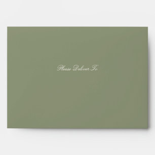 Elegant Formal Script Cream Sage Green The Wedding Envelope