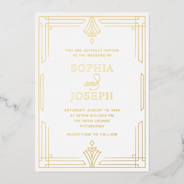 Elegant Formal Wedding | White and Gold (Front)