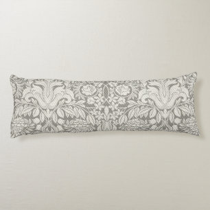 elegant formal white damask lace brocade body cushion