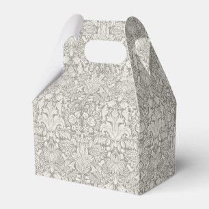 elegant formal white damask lace brocade favour box