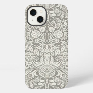 elegant formal white damask lace brocade iPhone 13 case