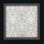 elegant formal white damask lace brocade jewellery box<br><div class="desc">Damask lace - White on white - This is a simple white lacy damask design.</div>
