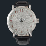 elegant formal white damask lace brocade watch<br><div class="desc">Damask lace - White on white - This is a simple white lacy damask design.</div>