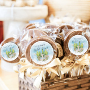 Elegant Fountain white Doves flowers Bridal Shower Classic Round Sticker