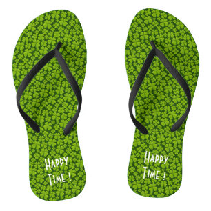 Elegant Four Leaf Clover Floral Jandals