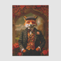 Elegant Fox Gentleman Portrait EW5Z Decoupage