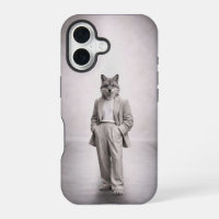 Elegant Fox in Light Modern Suit Portrait