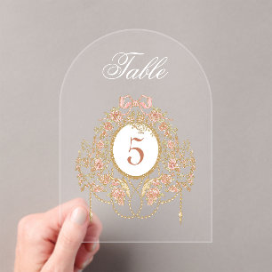 Elegant Frame Acrylic Table Number
