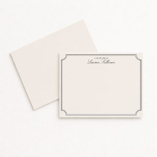 Elegant Frame Ivory Clipped frame Corners Note Car Save The Date