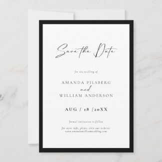Elegant Frame Modern Save The Date Card