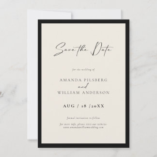 Elegant Frame Modern Save The Date Card
