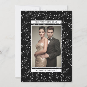 Elegant Frame New Year Photo Holiday Card