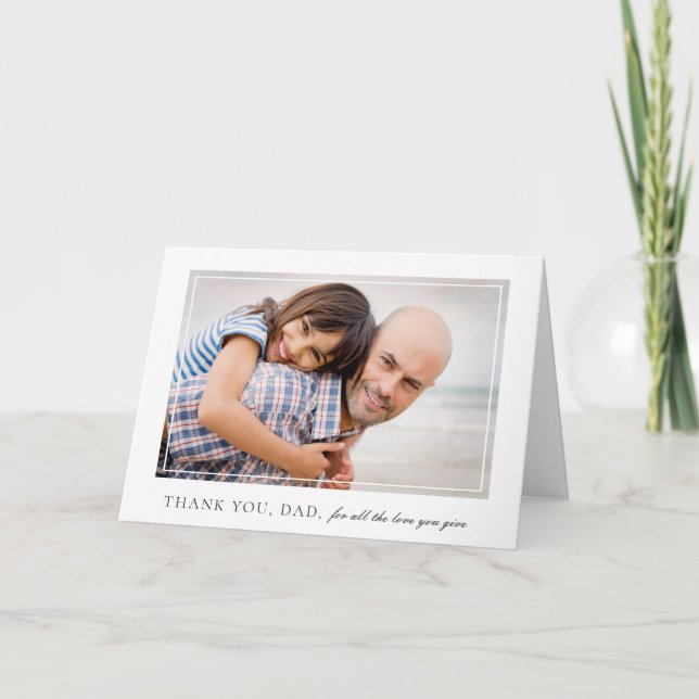 Elegant Frame Photo Father's Day Card (Front)