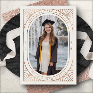 Elegant Frame Photo Graduation Announcement