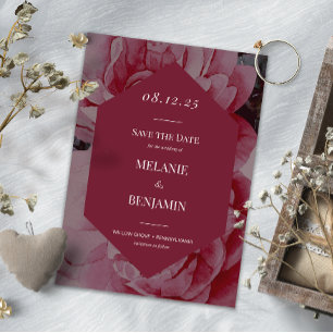 Elegant Frame Romantic Flower Save the Date Invitation