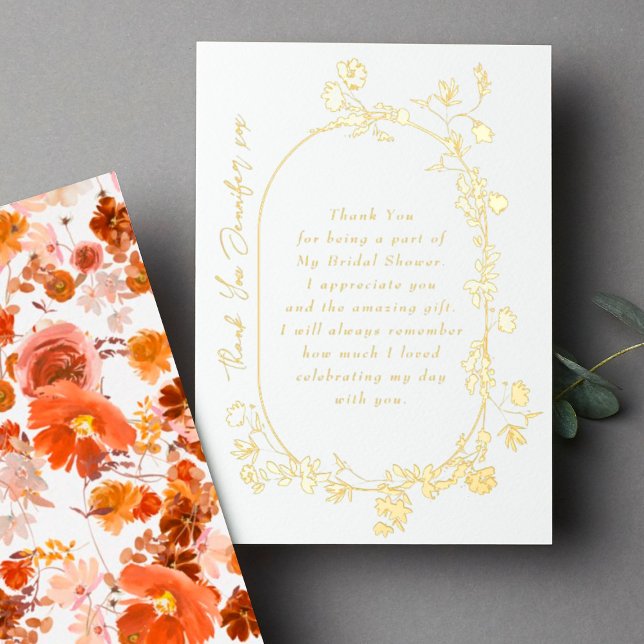 Elegant Frame Wreath Floral Thank You Real Gold (Creator Uploaded)