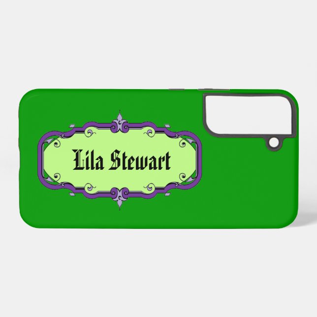 Elegant Framed Book Plate Samsung Galaxy S22+ Case (Back Horizontal)