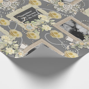 Elegant Frames Personalized Wedding/Anniversary Wrapping Paper