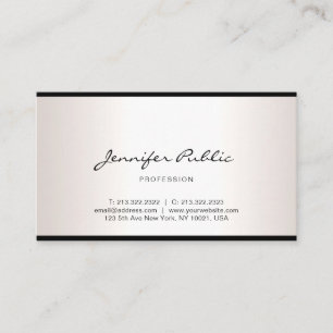 Elegant Freehand Script Modern Simple Professional Business Card