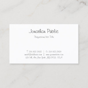 Elegant Freehand Script Modern Simple Template Business Card