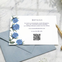Elegant French Blue Rose Watercolor Wedding