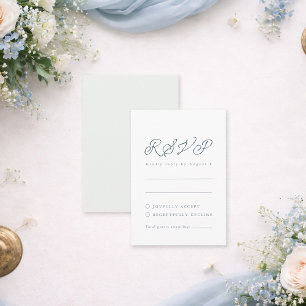 Elegant French Blue RSVP Card