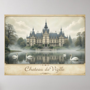 Elegant French Castle Château de Vizille Poster