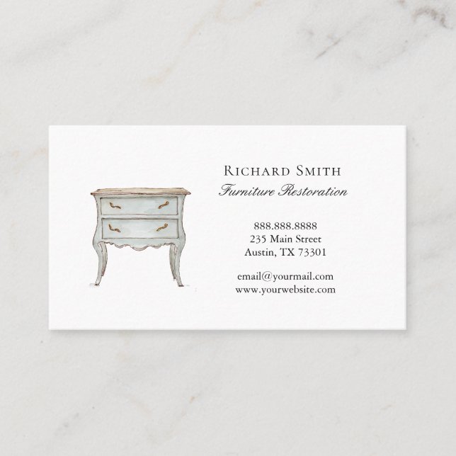 Elegant French Chest  Business Card (Front)