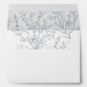 Elegant French floral pattern wedding envelopes