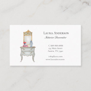 Elegant French furniture Interior Design  Business Card