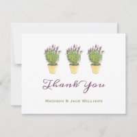 Elegant French Lavender Potted Plant Thank You