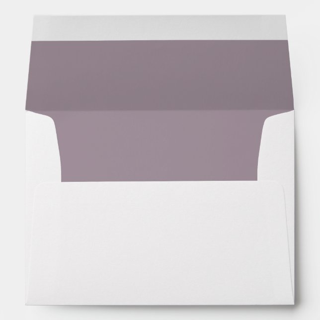 Elegant French Lilac Lined Wedding Envelope (Back (Bottom))