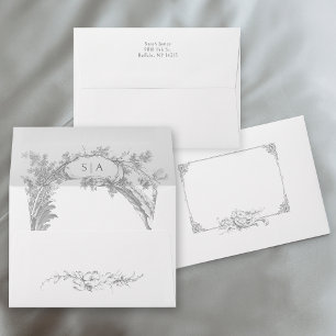 Elegant French Rococo Floral Envelope
