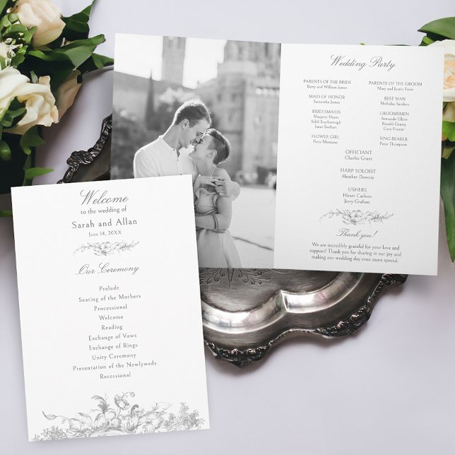 Elegant French Rococo Floral  Programme (Creator Uploaded)