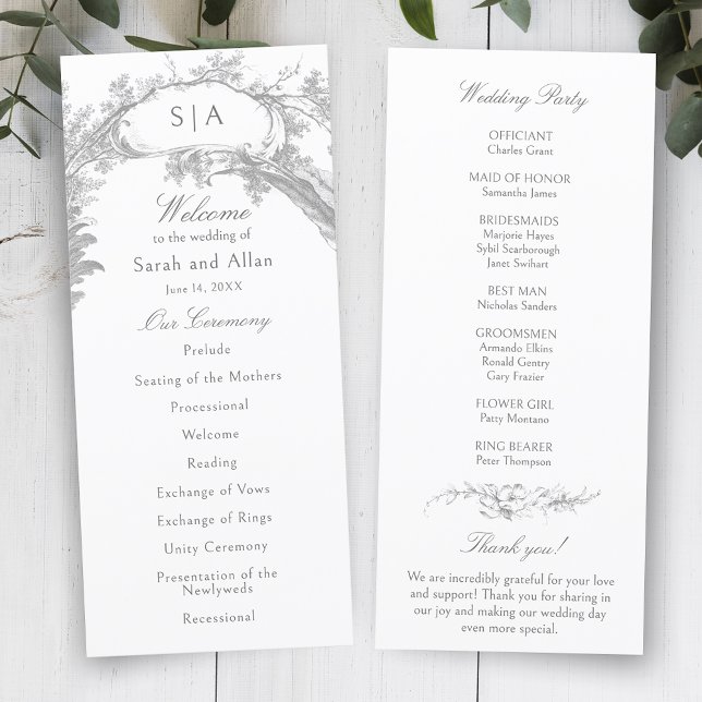 Elegant French Rococo Floral  Programme (Creator Uploaded)