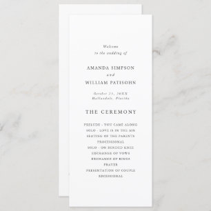 Elegant French Roses Garden Toile Wedding Ceremony Programme