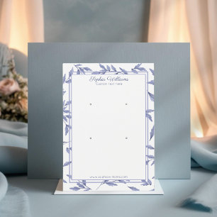 Elegant french toile blue double stud display card