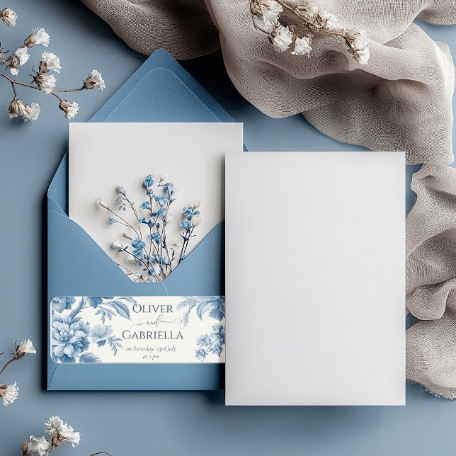 Elegant French toile Blue Floral Wedding (Creator Uploaded)