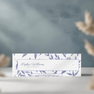 Elegant french toile blue mini stud display card