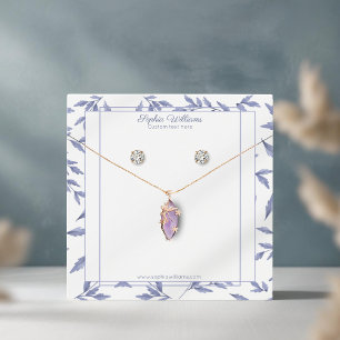 Elegant french toile earring and necklace display