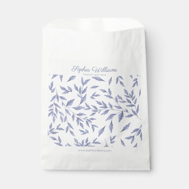 Elegant french toile floral shopping paper bag (Front)
