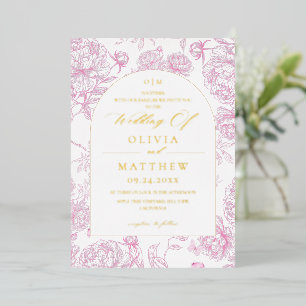 Elegant French Toile Peony Wedding