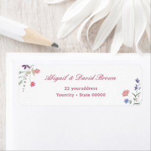 Elegant Fresh Wildflowers Return Address