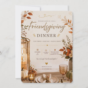 Elegant Friendsgiving Dinner Invitation Template