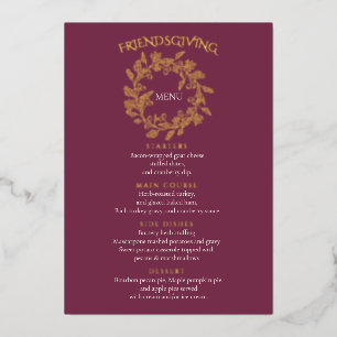 Elegant Friendsgiving Dinner Menu