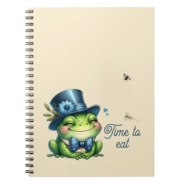 Elegant Frog- Time to eat Notebook (Front)