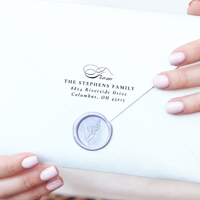 Elegant from wedding return address self-inking stamp (Creator Uploaded)
